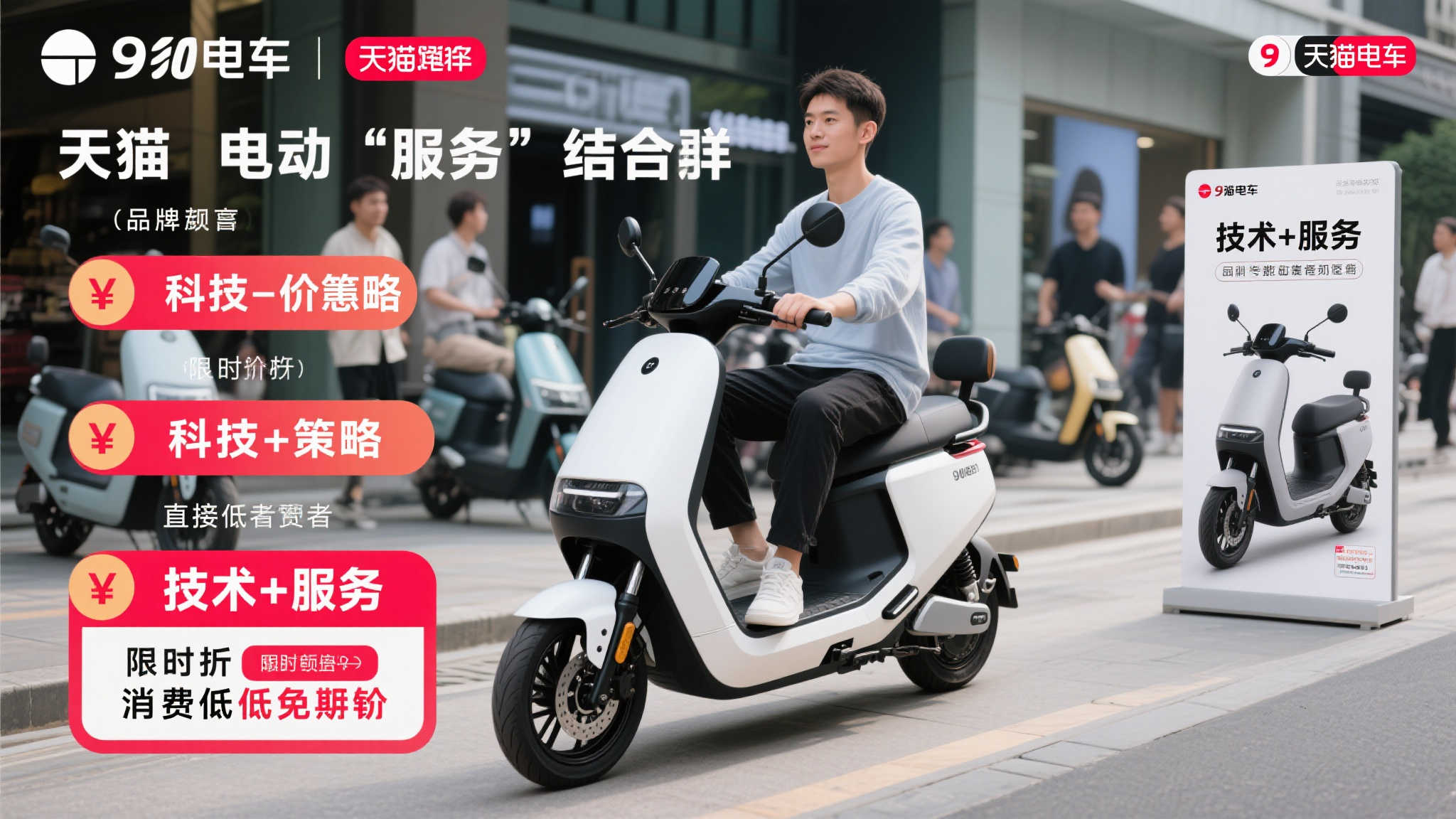 此外，在价格策略上，九号電動联合天猫推出