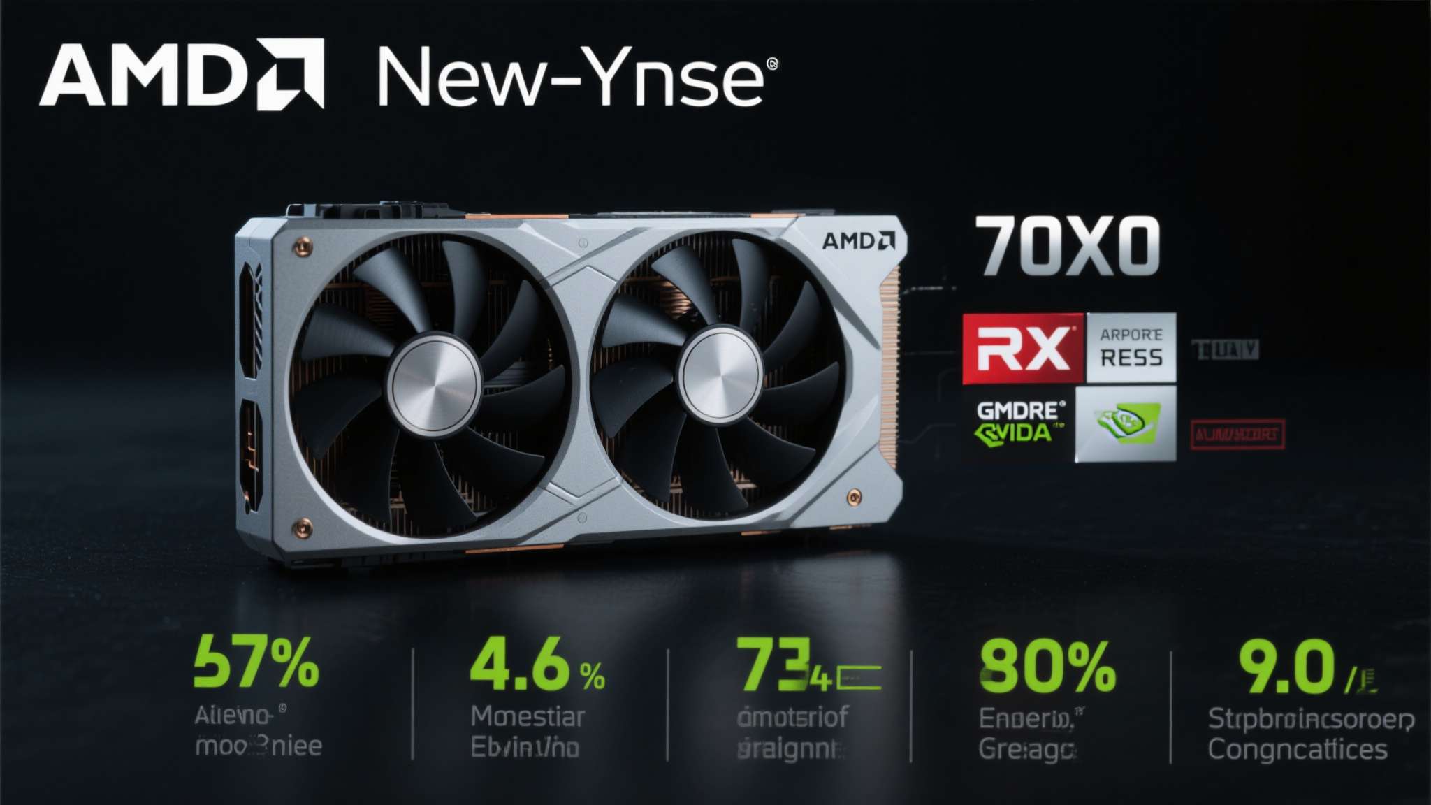 AMD并非没有努力。RX 7000系列在性能功耗比上交出了不错的答卷，部分中端产